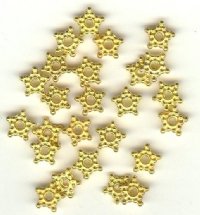 25 7mm Gold Plated Star Spacer Beads